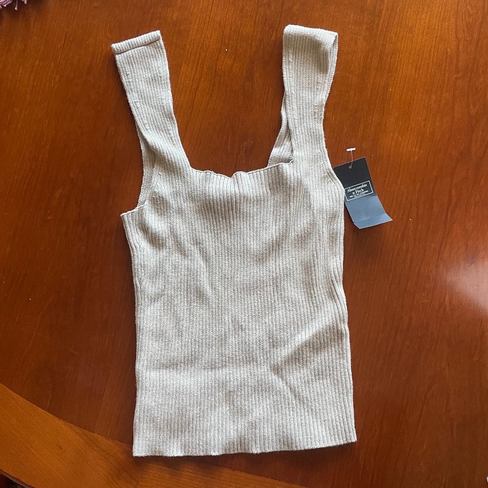 Abercrombie Ribbed Square Neck Tank Top Size S